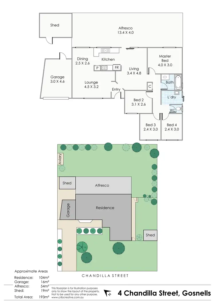 Floorplan of Homely house listing, 4 Chandilla Street, Gosnells WA 6110