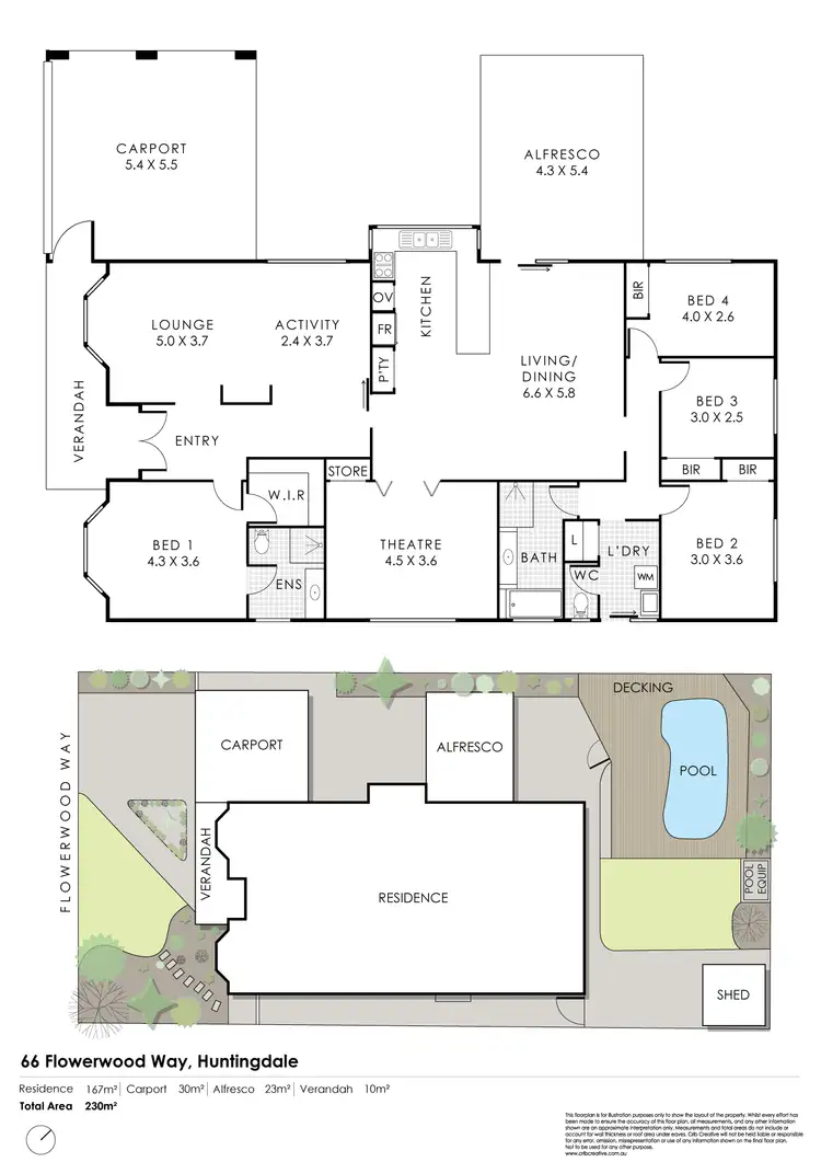 Floorplan of Homely house listing, 66 Flowerwood Way, Huntingdale WA 6110
