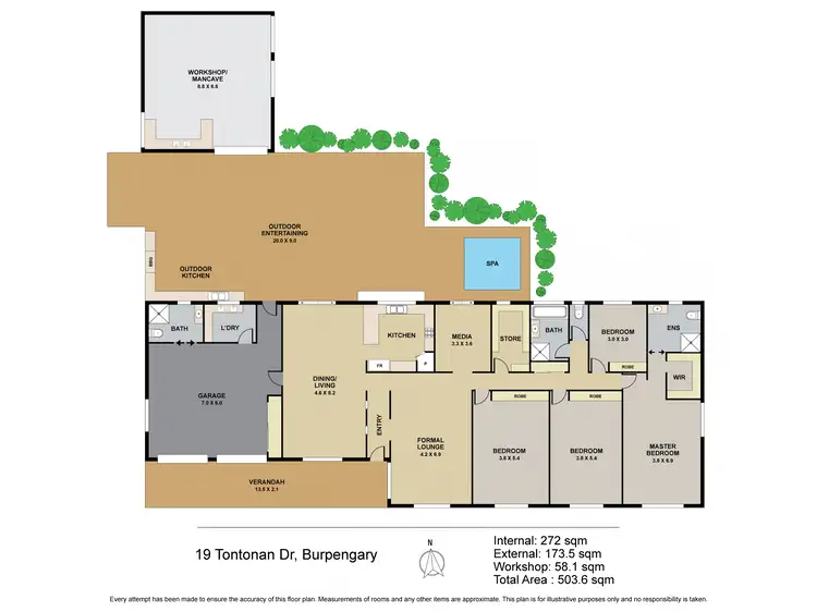Floorplan of Homely rural property listing, 19 Tontonan Drive, Burpengary QLD 4505