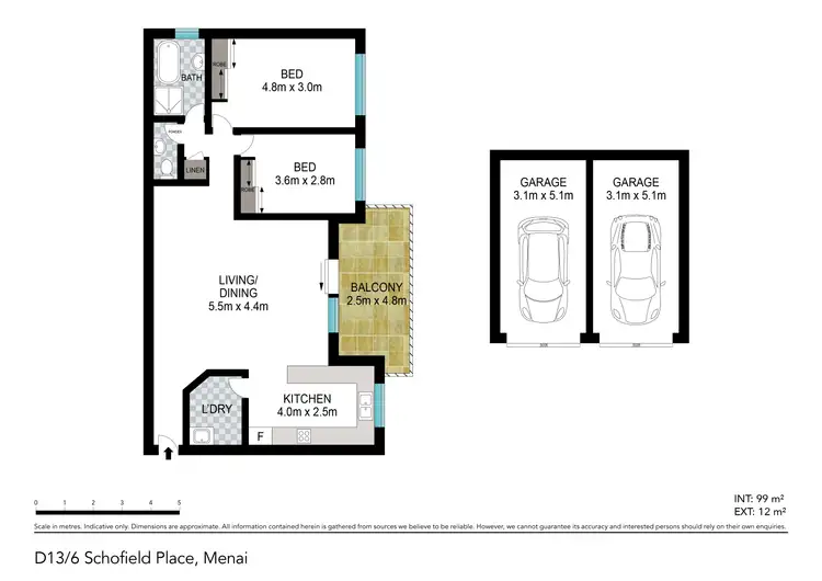 Floorplan of Homely unit listing, D13/6 Schofield Place, Menai NSW 2234