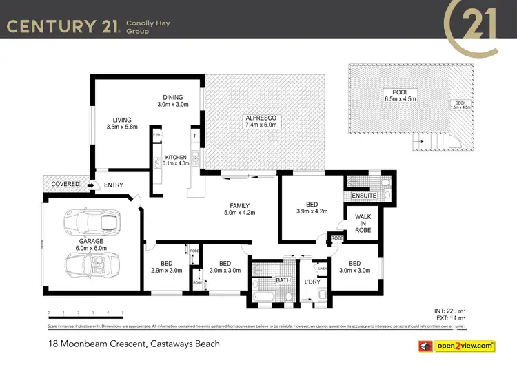 Floorplan of Homely house listing, 18 Moonbeam Crescent, Castaways Beach QLD 4567