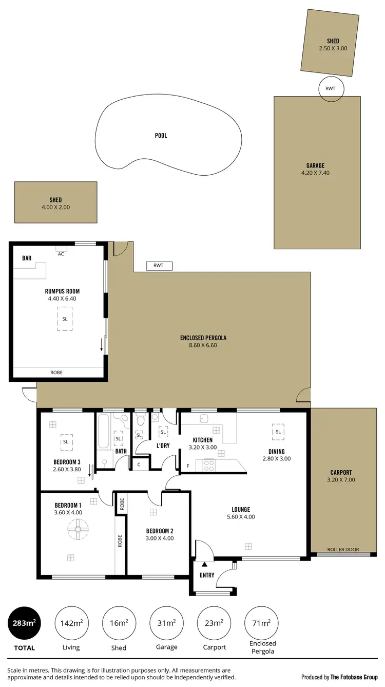 Floorplan of Homely house listing, 45 Scenic Way, Hackham SA 5163