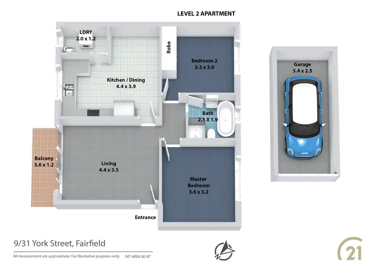 Floorplan of Homely apartment listing, 9/31 York Street, Fairfield NSW 2165