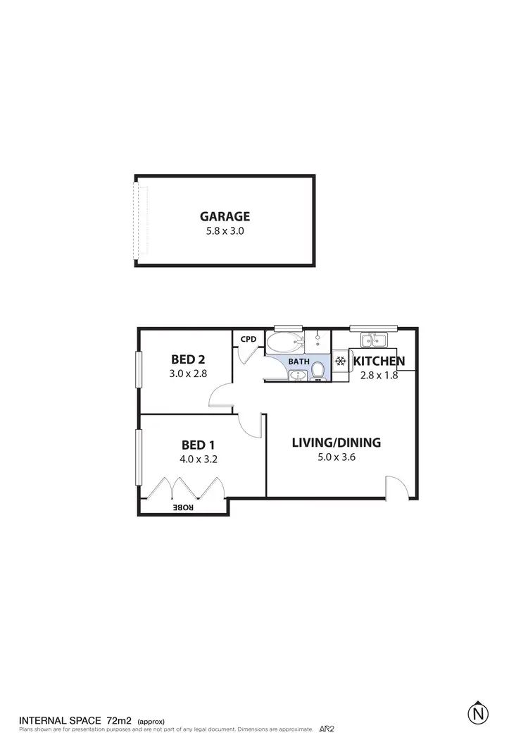 Floorplan of Homely unit listing, 2/18 Nerang Road, Cronulla NSW 2230