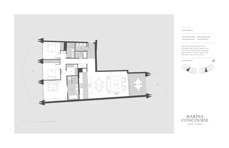 Floorplan of Homely apartment listing, 1 The Concourse, Benowa QLD 4217