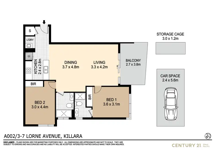 Floorplan of Homely apartment listing, A002/3-7 Lorne Ave, Killara NSW 2071