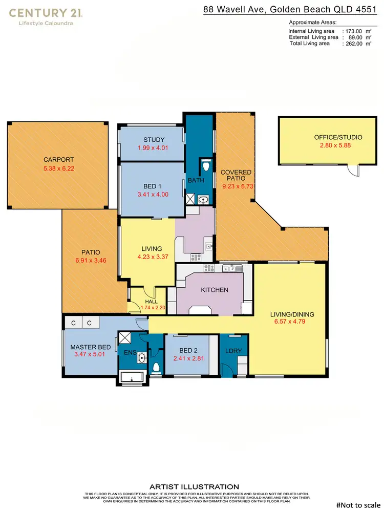 Floorplan of Homely house listing, 88 Wavell Avenue, Golden Beach QLD 4551