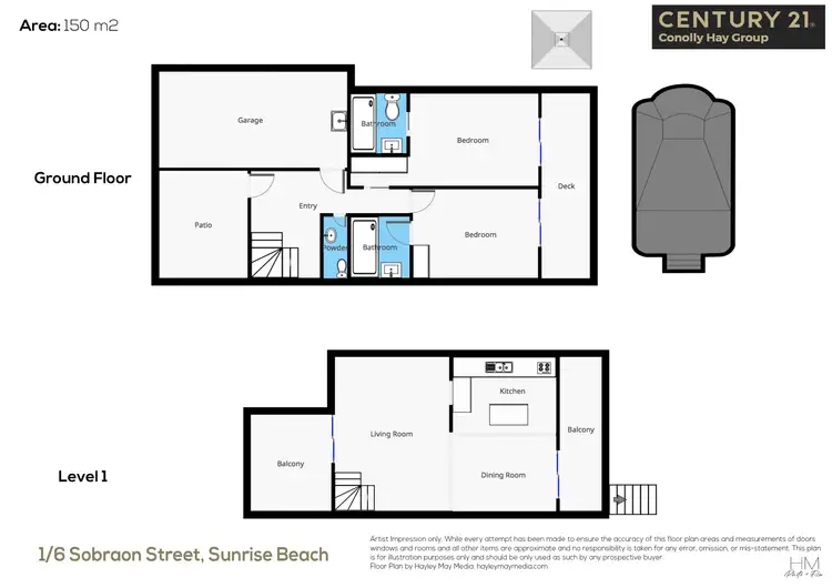 Floorplan of Homely unit listing, 1/6 Sobraon Street, Sunrise Beach QLD 4567