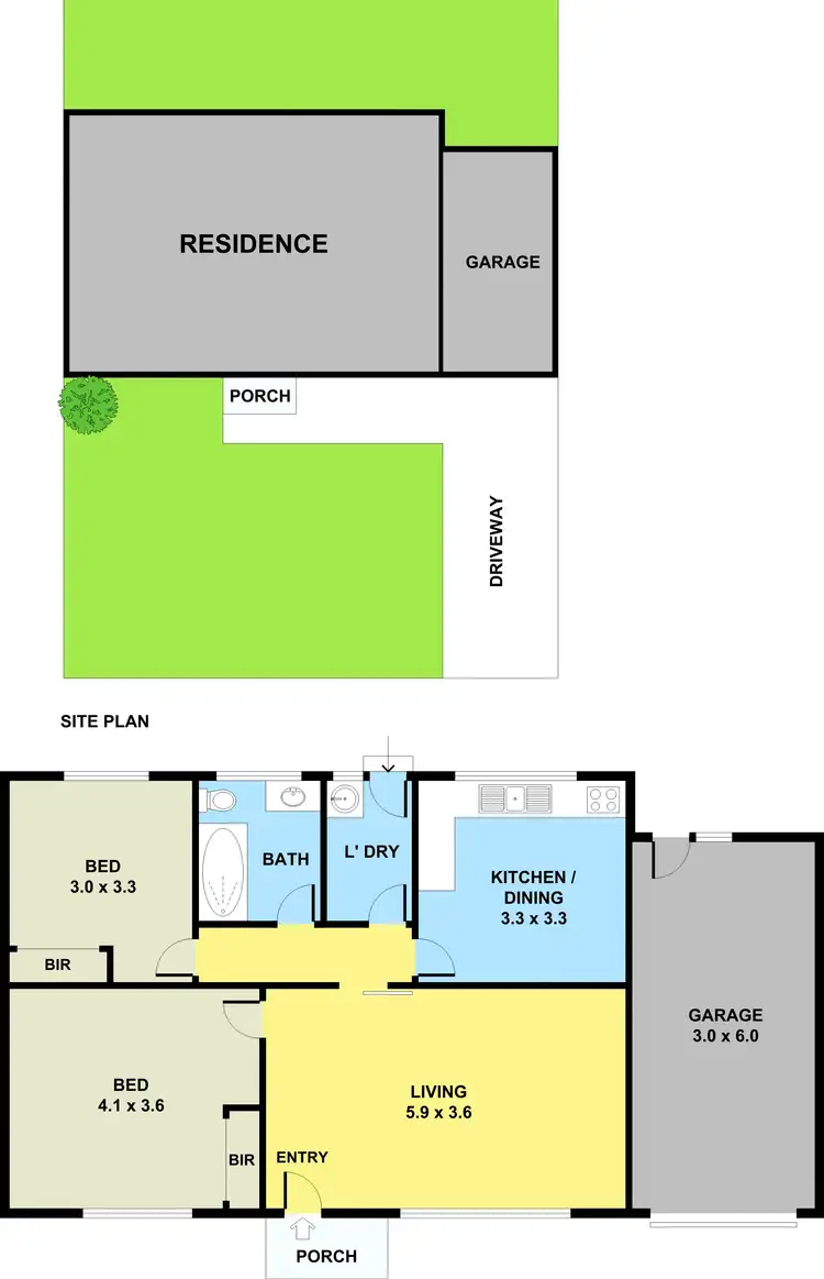 Floorplan of Homely unit listing, 2/12 Aenone Avenue, Noble Park VIC 3174