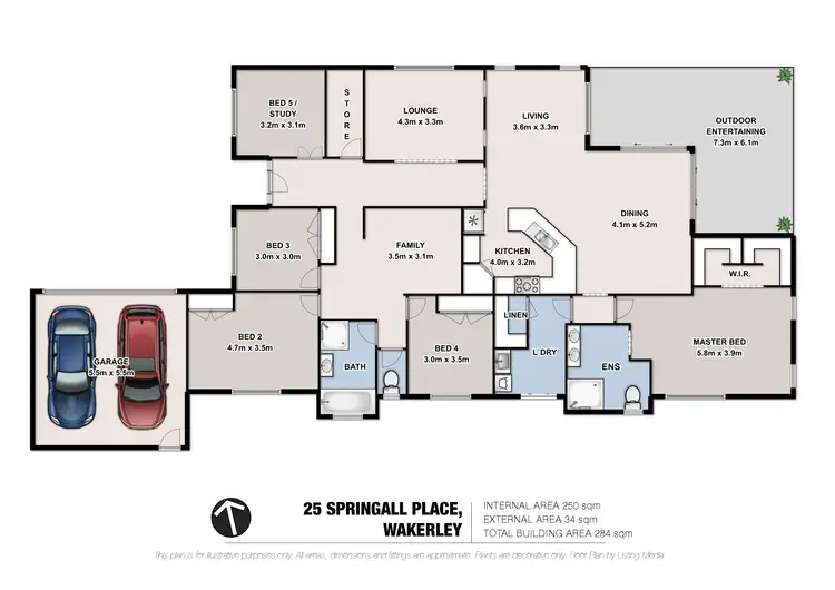 Floorplan of Homely house listing, 25 Springall Place, Wakerley QLD 4154