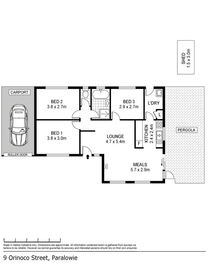 Floorplan of Homely house listing, 9 Orinoco Street, Paralowie SA 5108