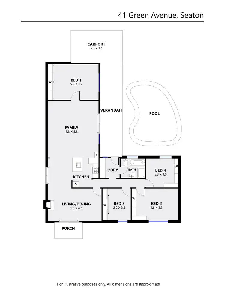 Floorplan of Homely house listing, 41 Green Avenue, Seaton SA 5023