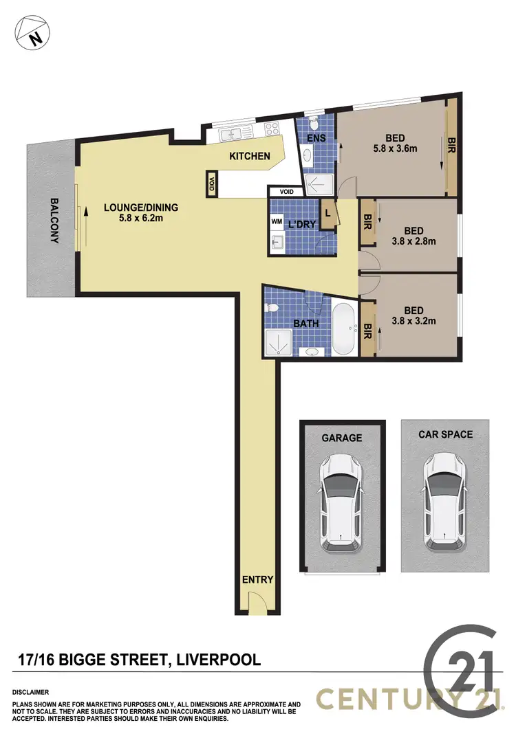 Floorplan of Homely apartment listing, 17/16-18 Bigge Street, Liverpool NSW 2170