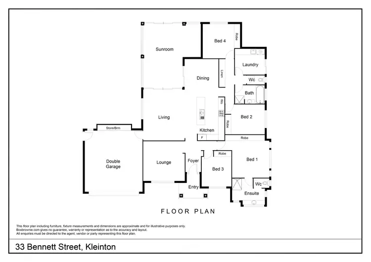 Floorplan of Homely house listing, 33 Bennett Street, Kleinton QLD 4352