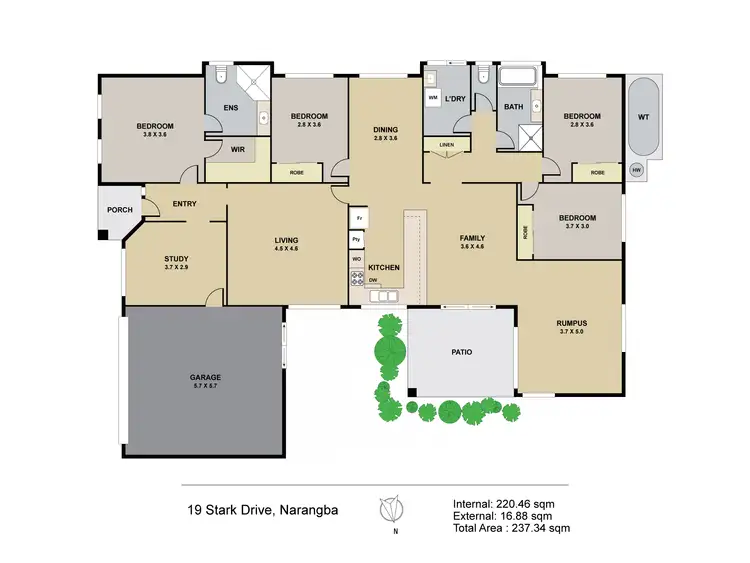 Floorplan of Homely house listing, 19 Stark Drive, Narangba QLD 4504