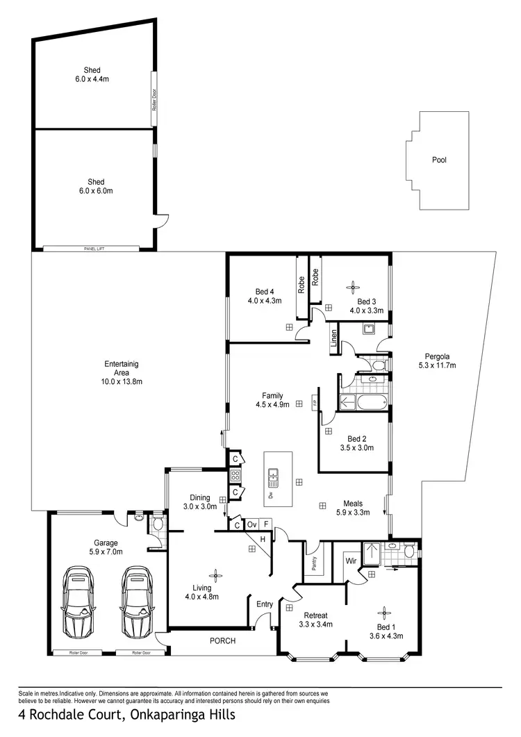 Floorplan of Homely house listing, 4 Rochdale Court, Onkaparinga Hills SA 5163