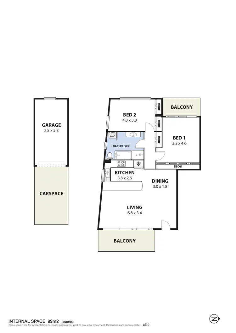 Floorplan of Homely apartment listing, 12/8 Boorima Place, Cronulla NSW 2230