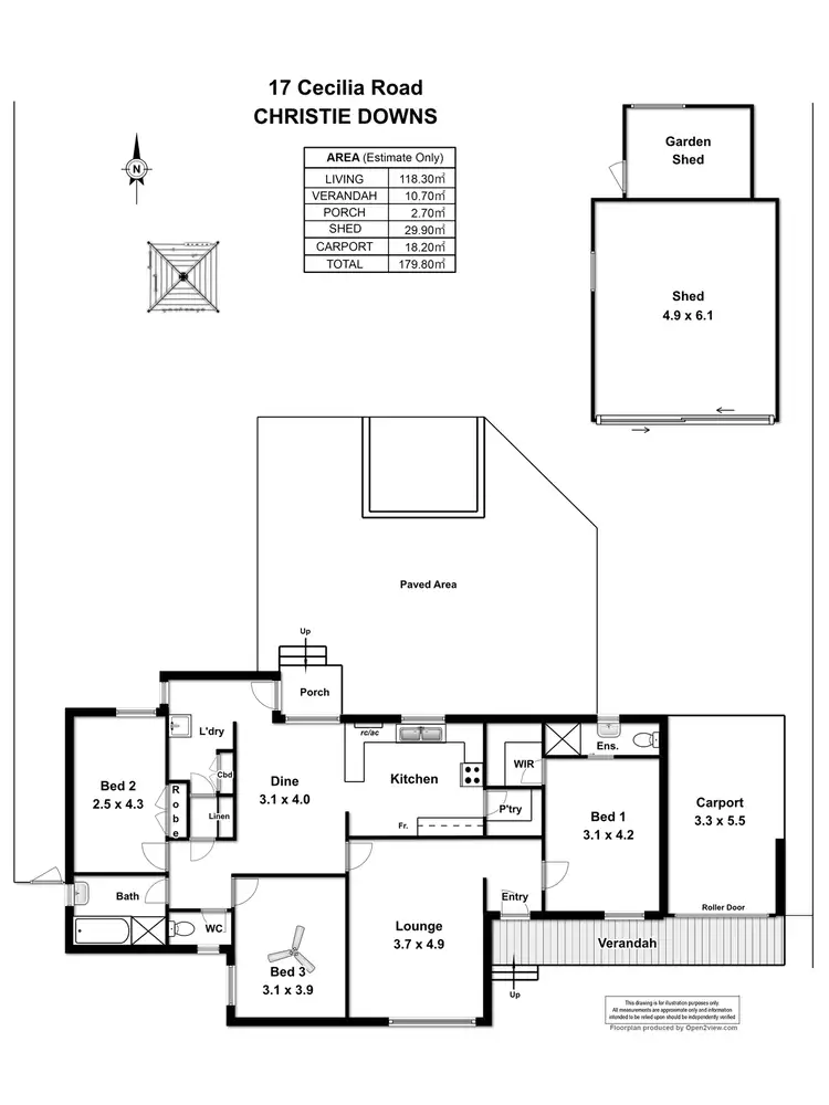 Floorplan of Homely house listing, 17 Cecilia Road, Christie Downs SA 5164