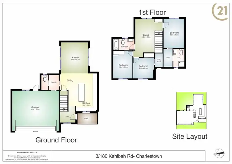 Floorplan of Homely townhouse listing, 3/180 Kahibah Road, Charlestown NSW 2290