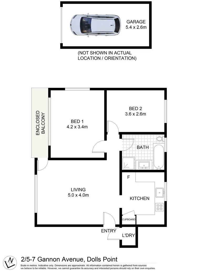 Floorplan of Homely unit listing, 2/5-7 Gannon Avenue, Dolls Point NSW 2219