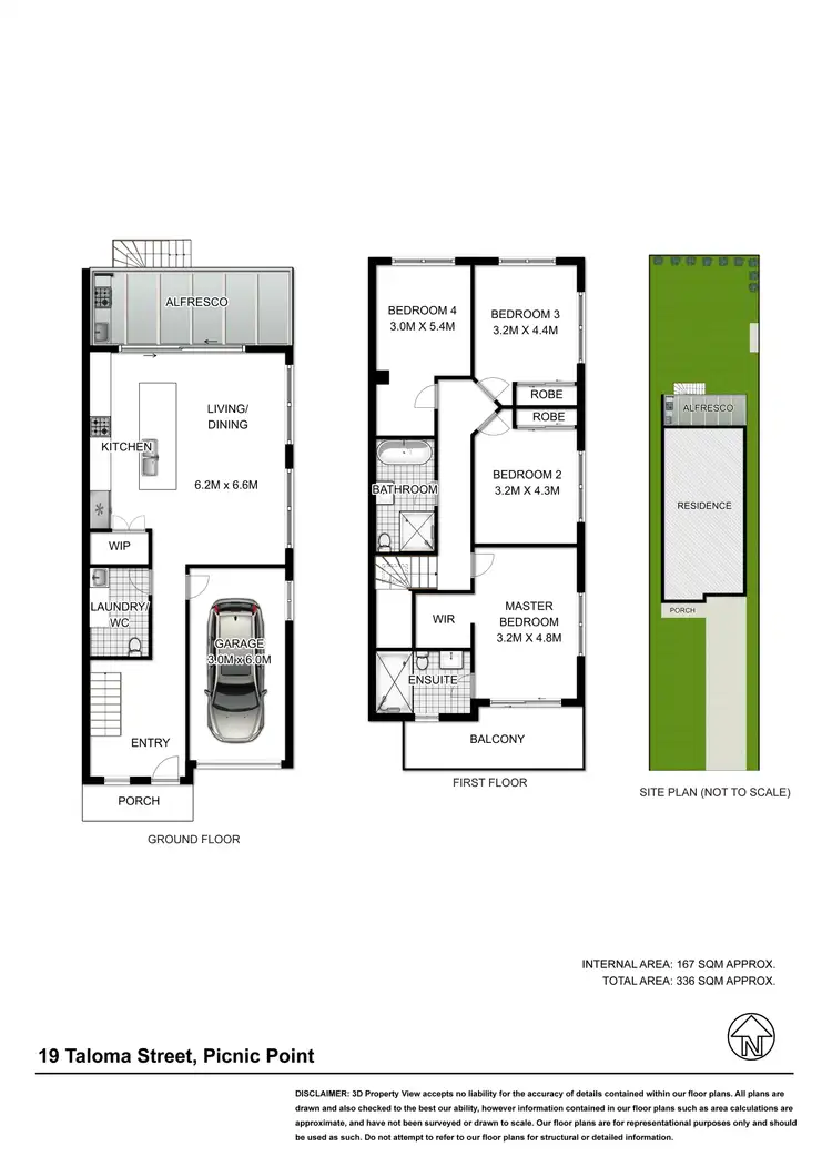 Floorplan of Homely semi-detached listing, 19a Taloma Street, Picnic Point NSW 2213