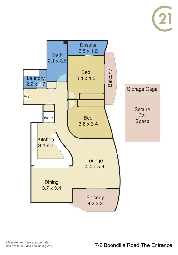 Floorplan of Homely unit listing, 7/2 Boondilla Road, The Entrance NSW 2261