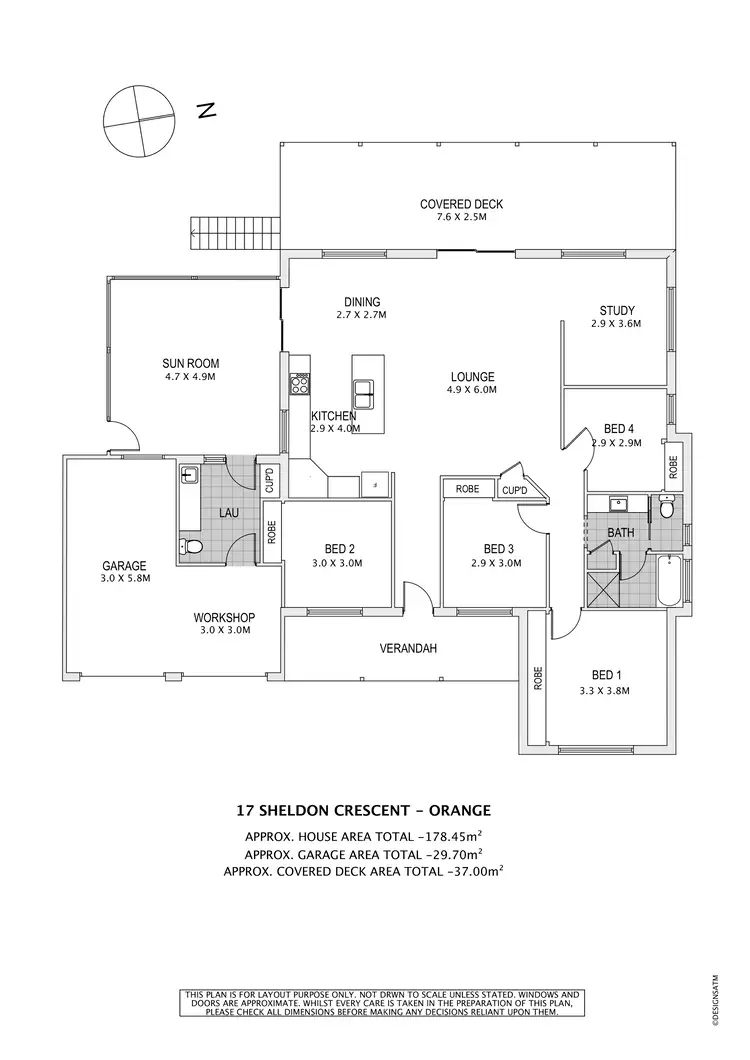 Floorplan of Homely house listing, 17 Sheldon Crescent, Orange NSW 2800