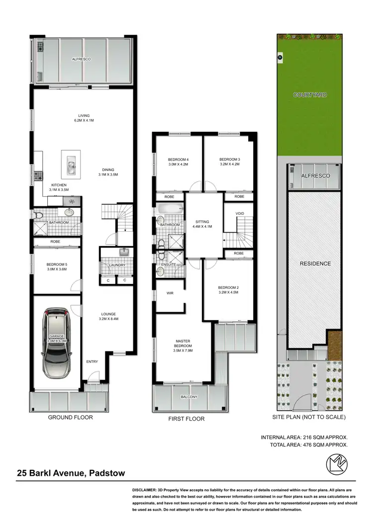 Floorplan of Homely semi-detached listing, 25A Barkl Avenue, Padstow NSW 2211