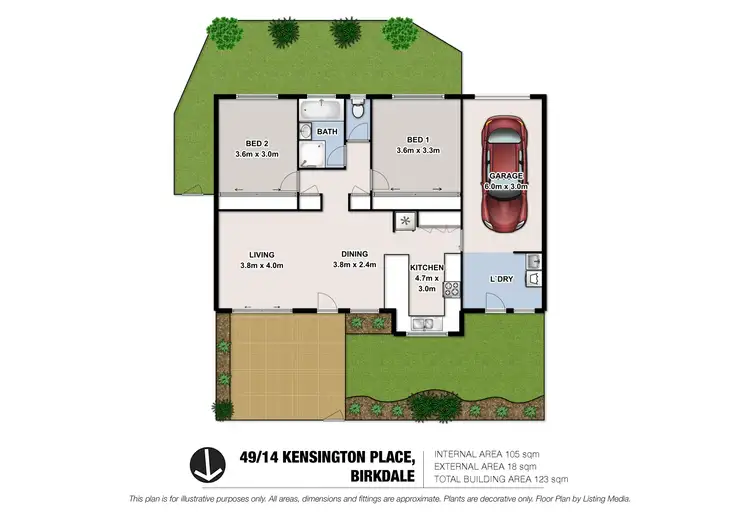 Floorplan of Homely house listing, 49/14 Kensington Place, Birkdale QLD 4159