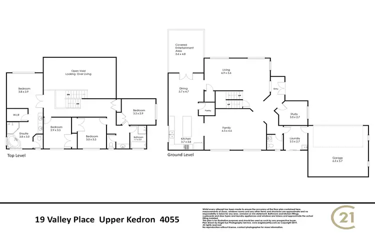 Floorplan of Homely house listing, 19 Valley  Place, Upper Kedron QLD 4055