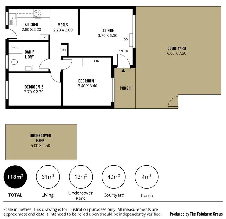 Floorplan of Homely unit listing, 2/25A Muller Road, Hampstead Gardens SA 5086