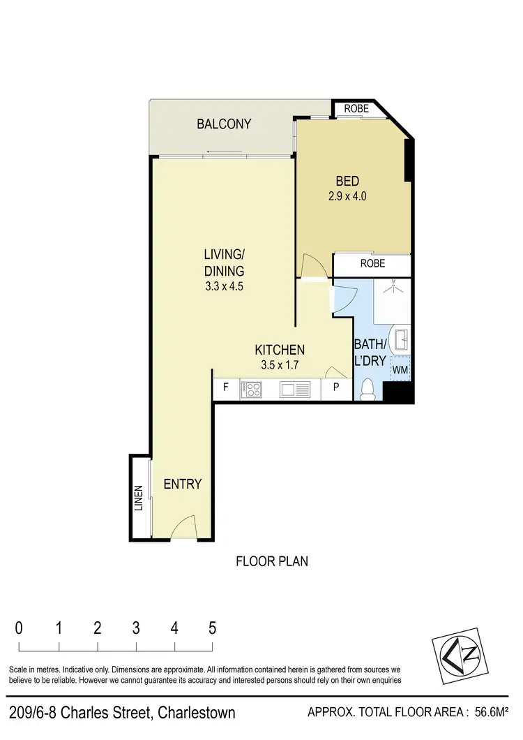 Floorplan of Homely apartment listing, 209/6-8 Charles Street, Charlestown NSW 2290