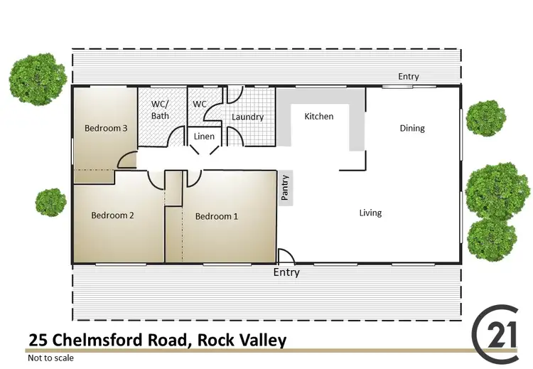Floorplan of Homely rural property listing, 25 Chelmsford Road, Rock Valley NSW 2480
