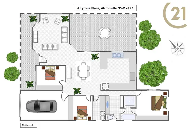 Floorplan of Homely house listing, 4 Tyrone Place, Alstonville NSW 2477