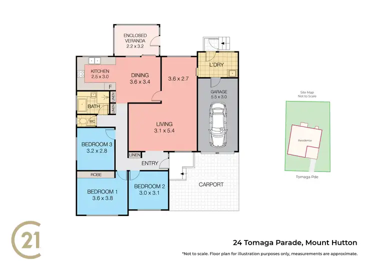 Floorplan of Homely house listing, 24 Tomaga Parade, Mount Hutton NSW 2290