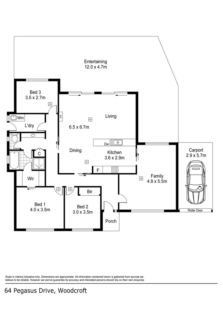 Floorplan of Homely house listing, 64 Pegasus Drive, Woodcroft SA 5162