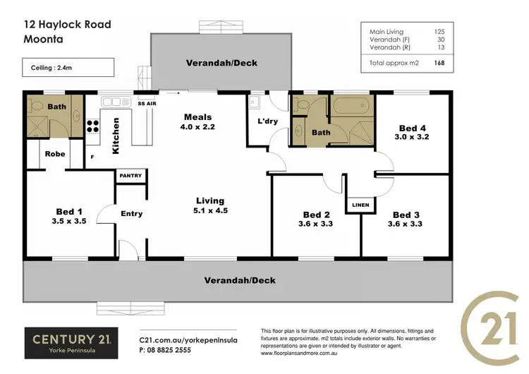 Floorplan of Homely house listing, 12 Haylock Road, Moonta Bay SA 5558