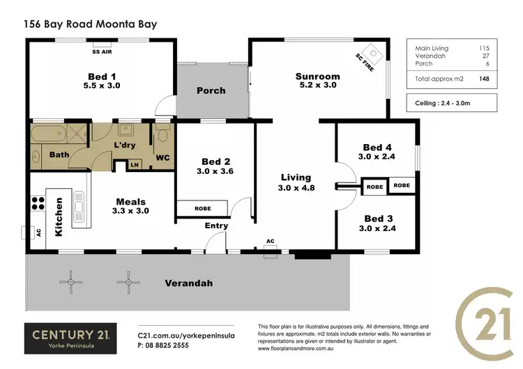 Floorplan of Homely house listing, 156 Bay Road, Moonta Bay SA 5558
