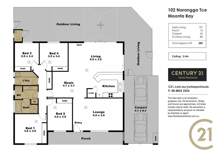 Floorplan of Homely house listing, 102 Narangga Terrace, Moonta Bay SA 5558