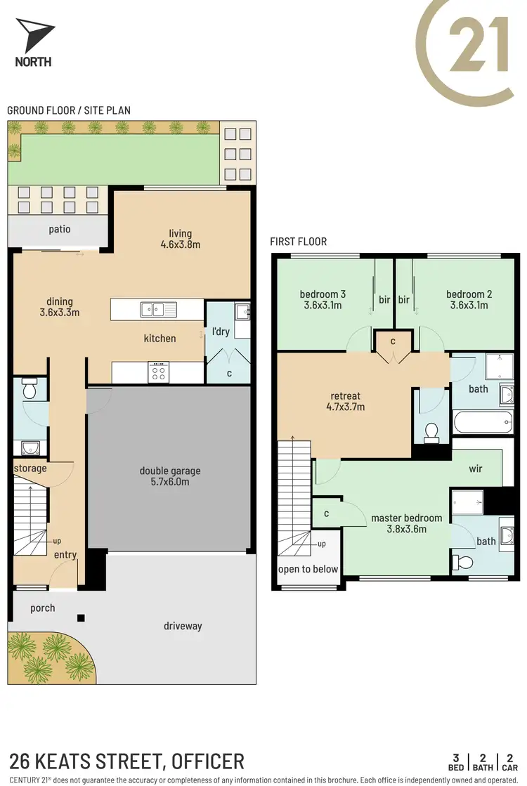 Floorplan of Homely townhouse listing, 26 Keats Street, Officer VIC 3809