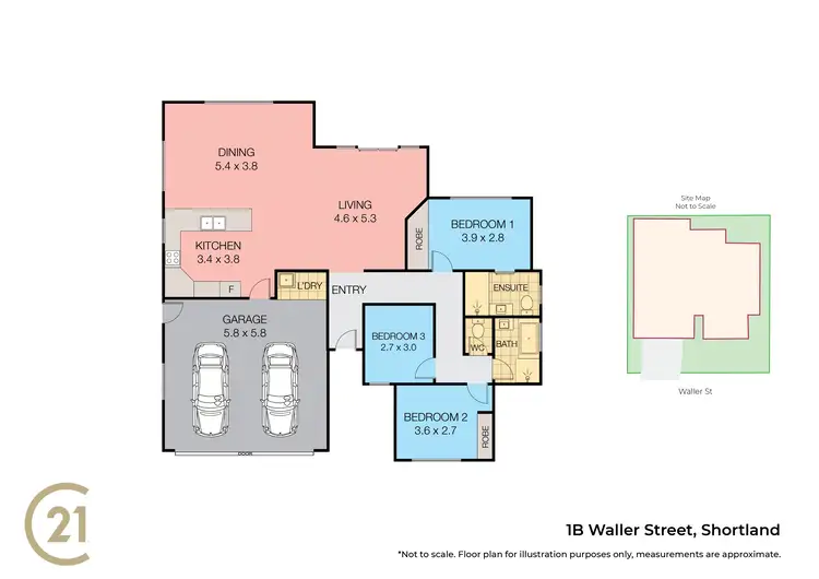 Floorplan of Homely villa listing, 1B Waller Street, Shortland NSW 2307