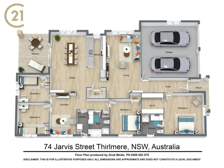 Floorplan of Homely house listing, 74 Jarvis Street, Thirlmere NSW 2572