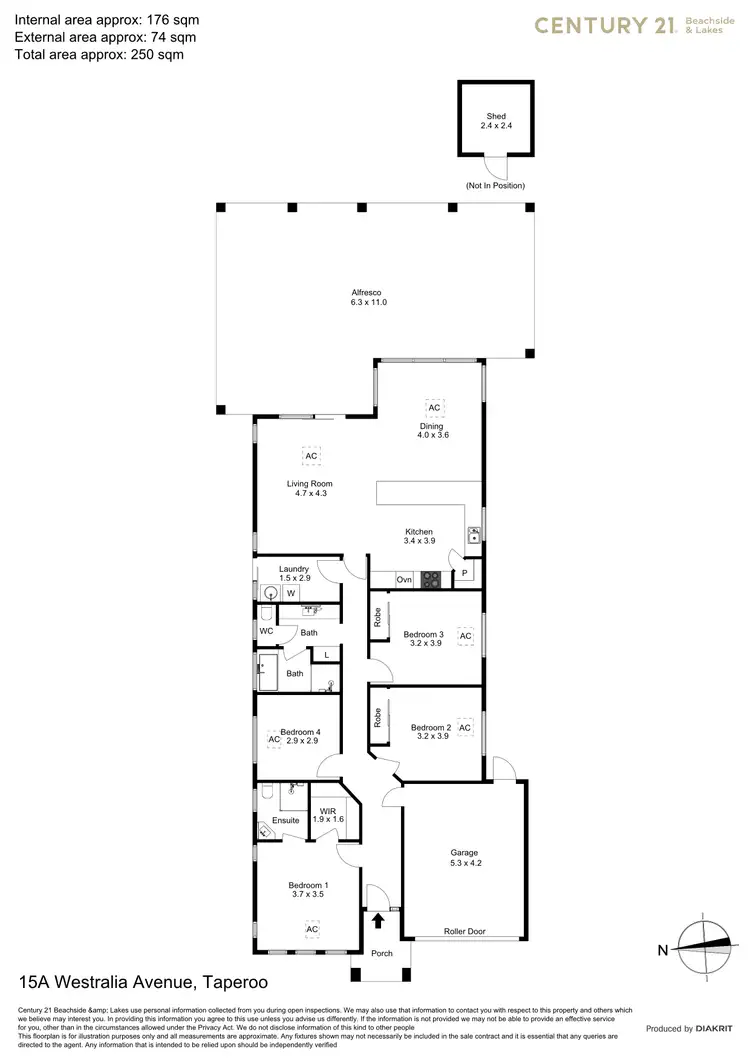 Floorplan of Homely house listing, 15A Westralia Avenue, Taperoo SA 5017
