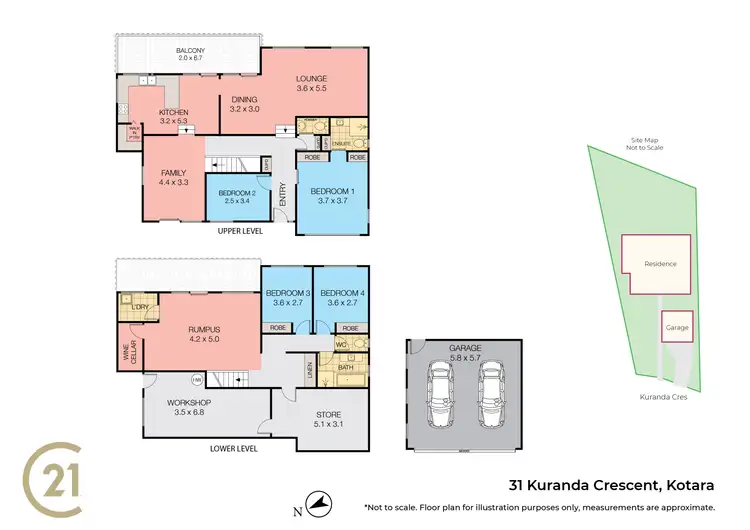 Floorplan of Homely house listing, 31 Kuranda Crescent, Kotara NSW 2289