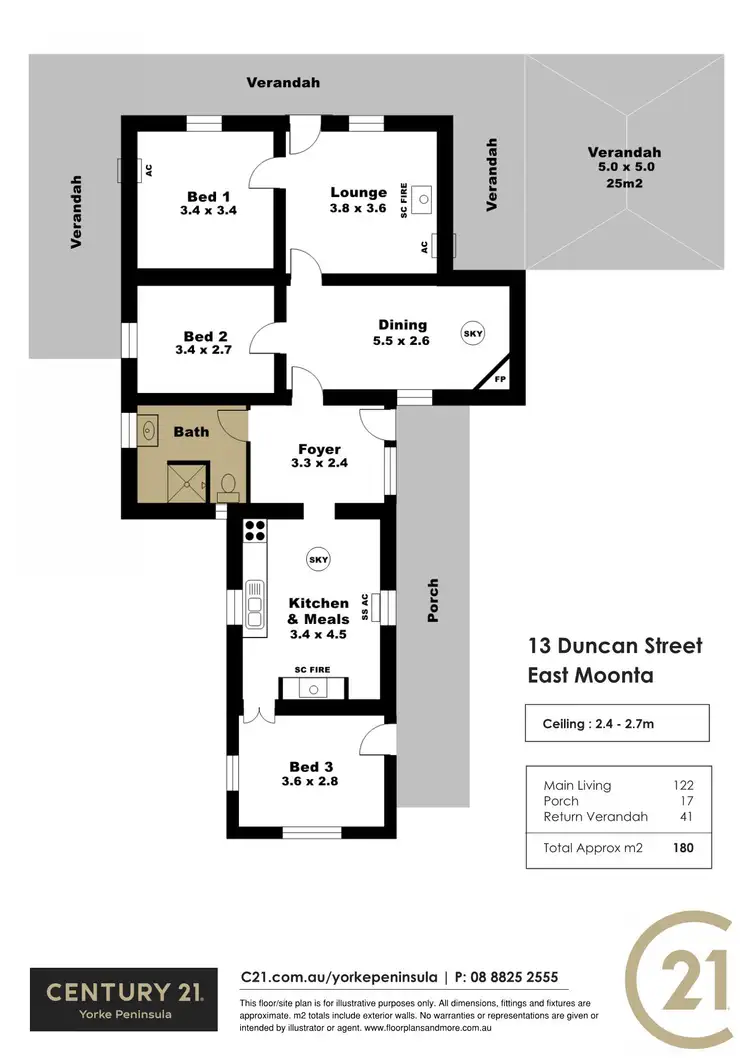 Floorplan of Homely house listing, 13 Duncan Street, Moonta SA 5558