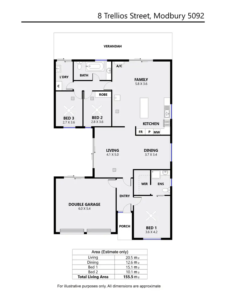 Floorplan of Homely house listing, 8 Trellios St, Modbury SA 5092