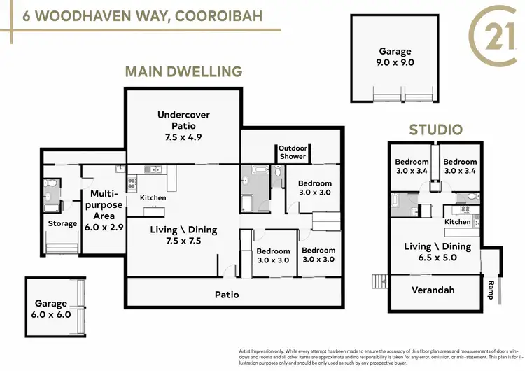 Floorplan of Homely rural property listing, 6 Woodhaven Way, Cooroibah QLD 4565