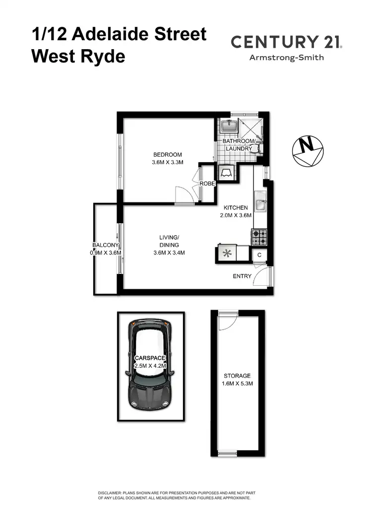 Floorplan of Homely apartment listing, 1/12 Adelaide Street, West Ryde NSW 2114