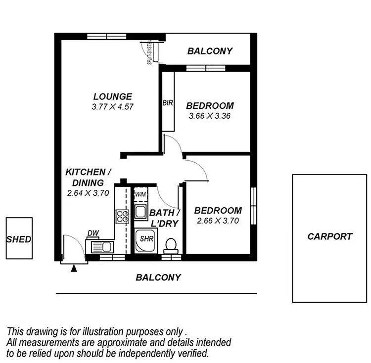 Floorplan of Homely unit listing, 4/105 Third Avenue, Joslin SA 5070