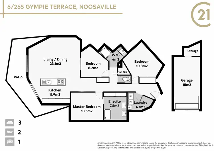 Floorplan of Homely apartment listing, 6/265 Gympie Terrace, Noosaville QLD 4566